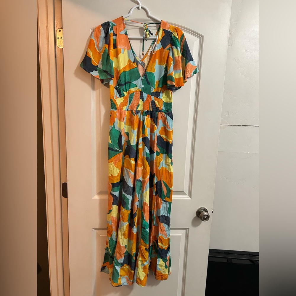 Abel the Label Anthropologie Bohemian Milkmaid Maxi Dress‎ medium